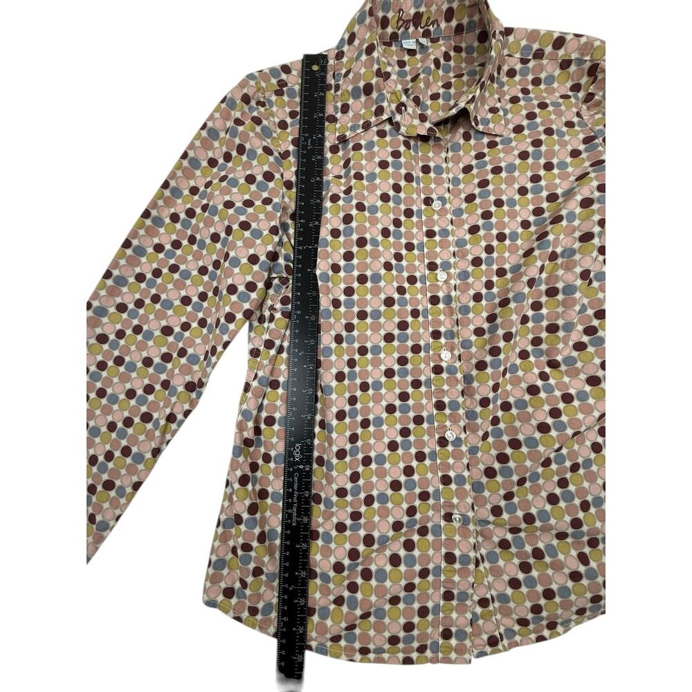 Boden Women's Multi-Color Dot Print Button Down 100% Cotton Shirt US 10 - Picture 2 of 8